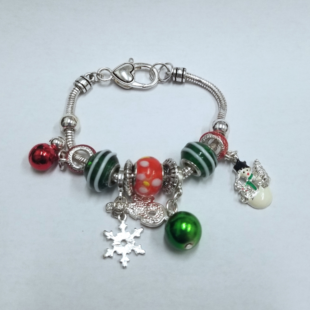 Christmas themed charm bracelet
